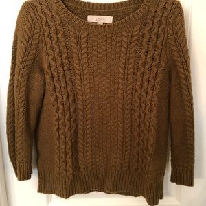 Loft sweater 3/4 length sleeves. Chunky and warm